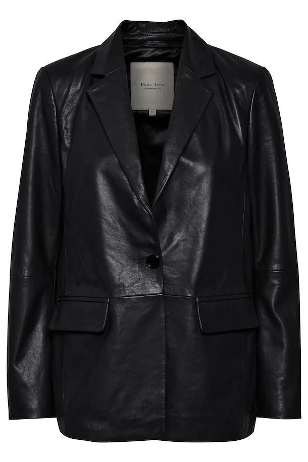 ROXANNA LEATHER BLAZER - PART TWO