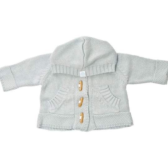 KNIT HOODIE (BLUE) - BEBA BEAN