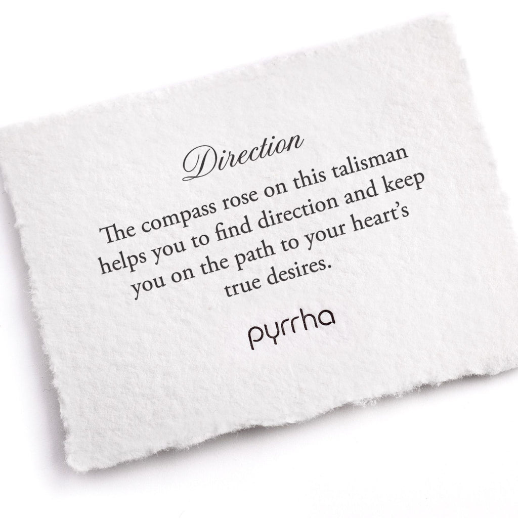 DIRECTION 14K GOLD ON SILVER TALISMAN - PYRRHA