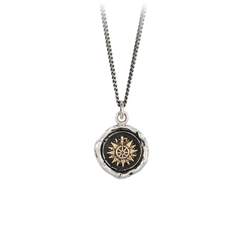 DIRECTION 14K GOLD ON SILVER TALISMAN - PYRRHA