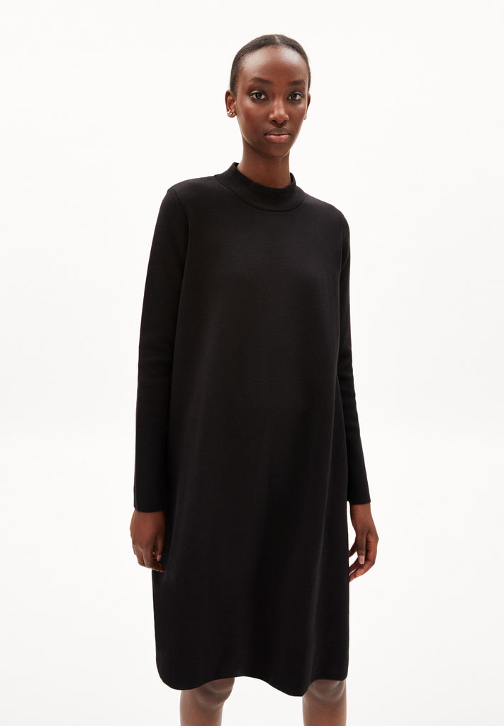 FRIADAA KNIT DRESS (BLACK) - ARMEDANGELS