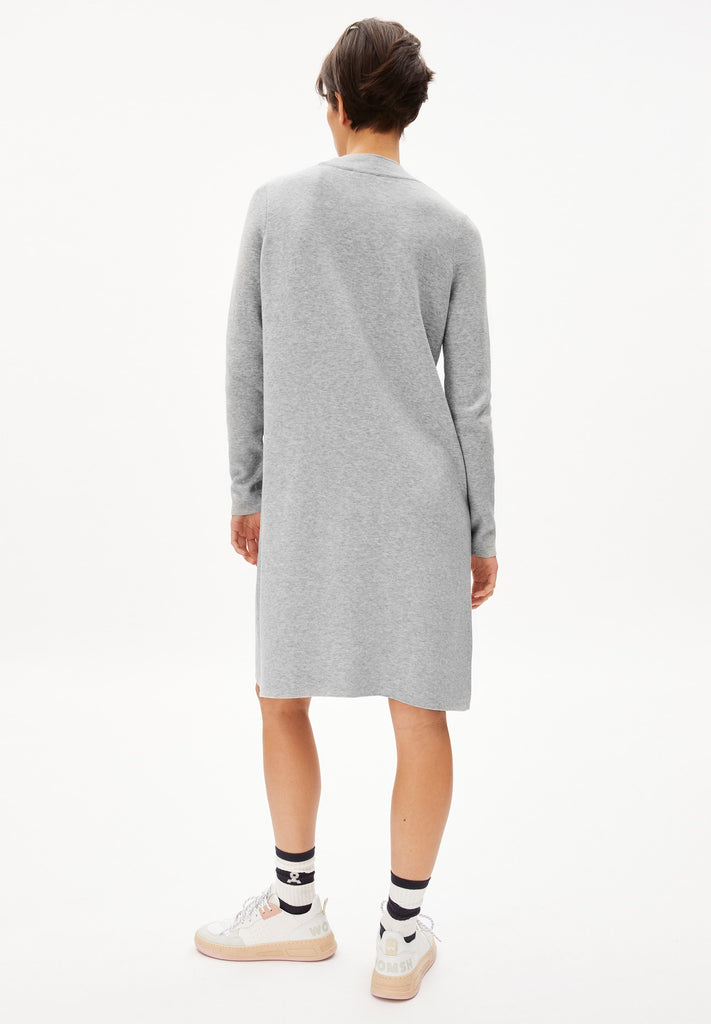 FRIADAA KNIT DRESS (LIGHT GREY) - ARMEDANGELS