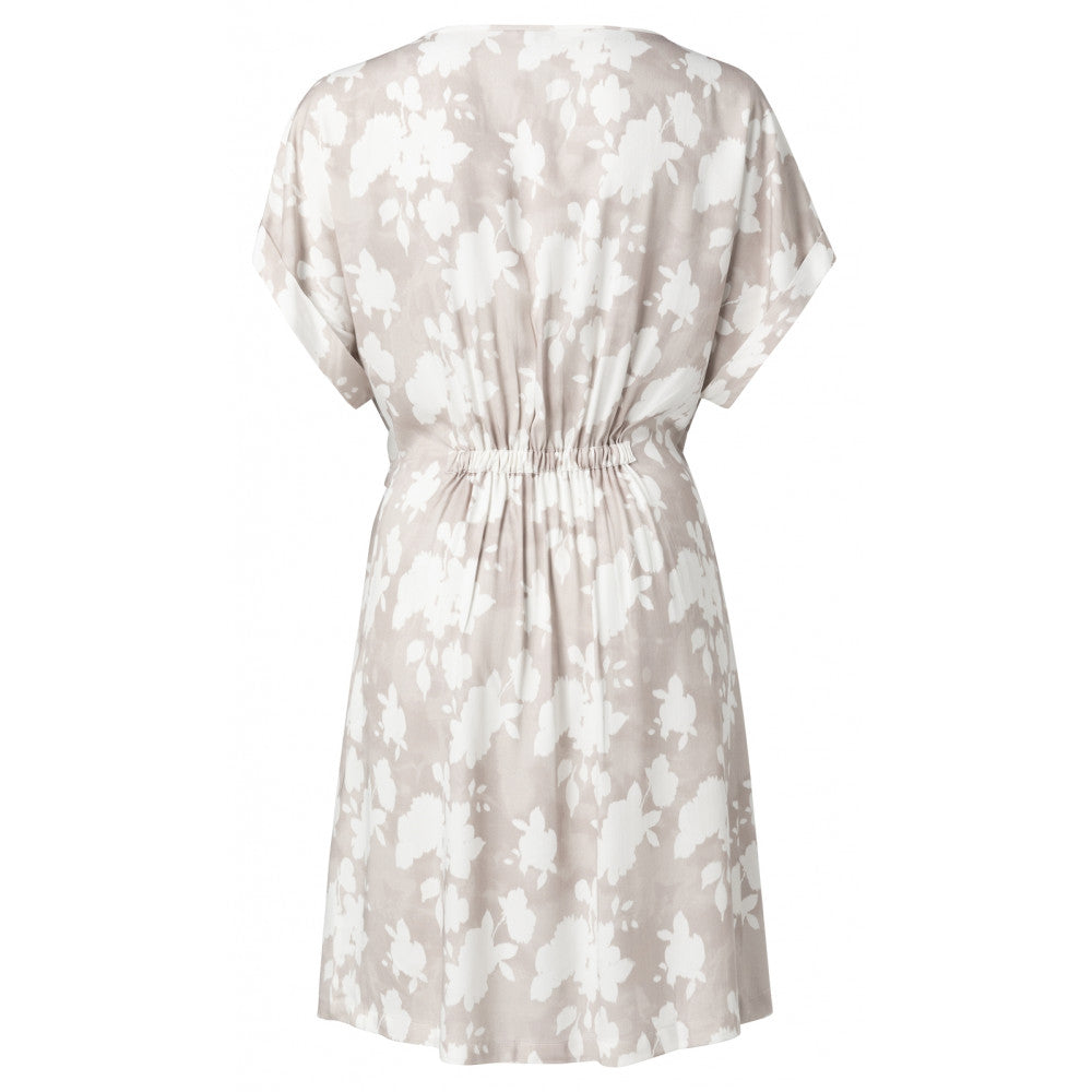 WOVEN BELTED DRESS (PEBBLE FLORAL PRINT) - YAYA