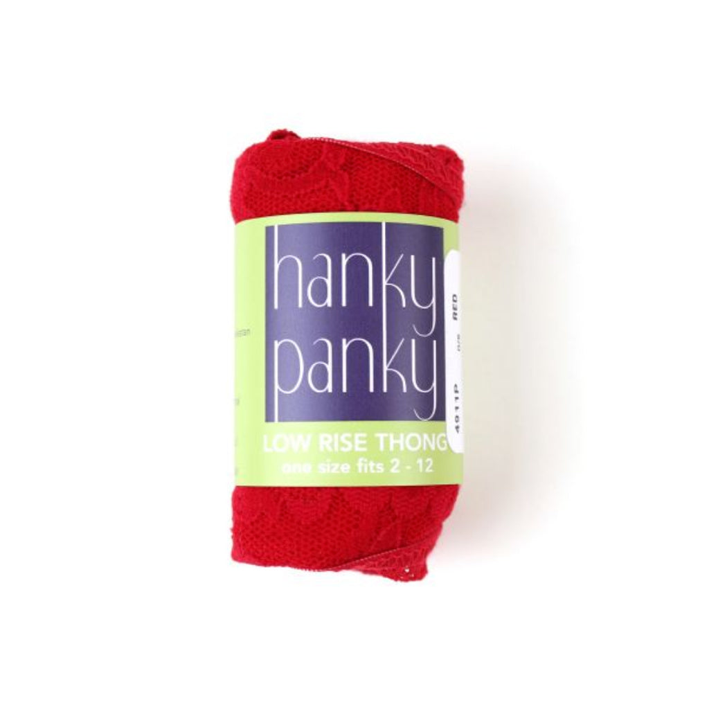 LOW RISE THONG (RED)- HANKY PANKY