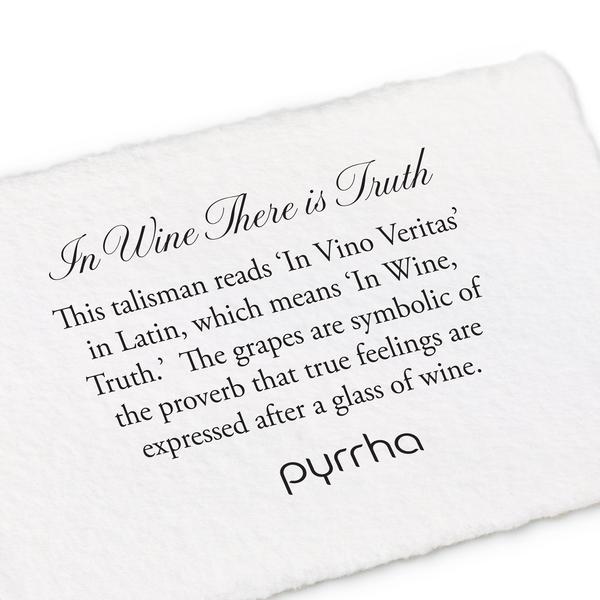 IN WINE THERE IS TRUTH NECKLACE - PYRRHA