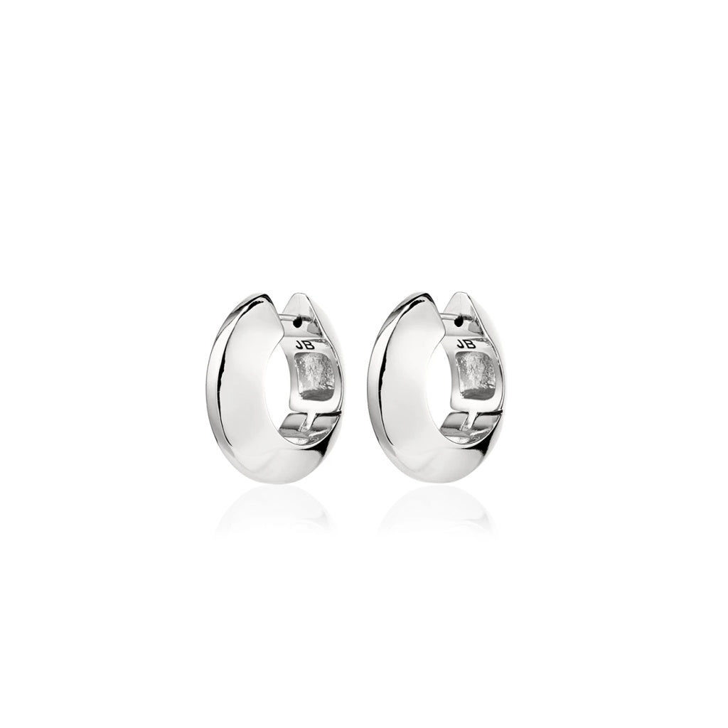 WIDE HINGED HOOPS (SILVER) - JENNY BIRD