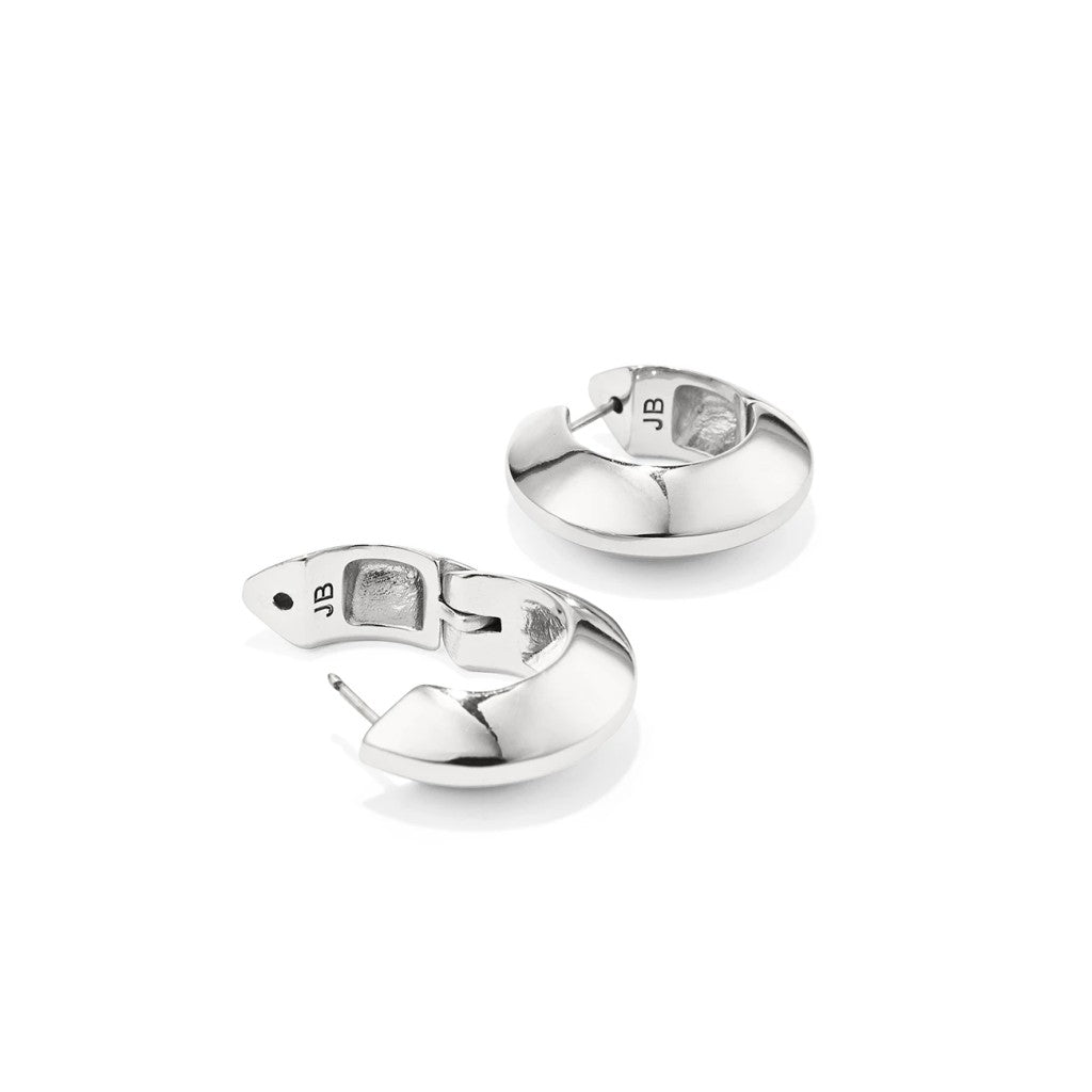WIDE HINGED HOOPS (SILVER) - JENNY BIRD