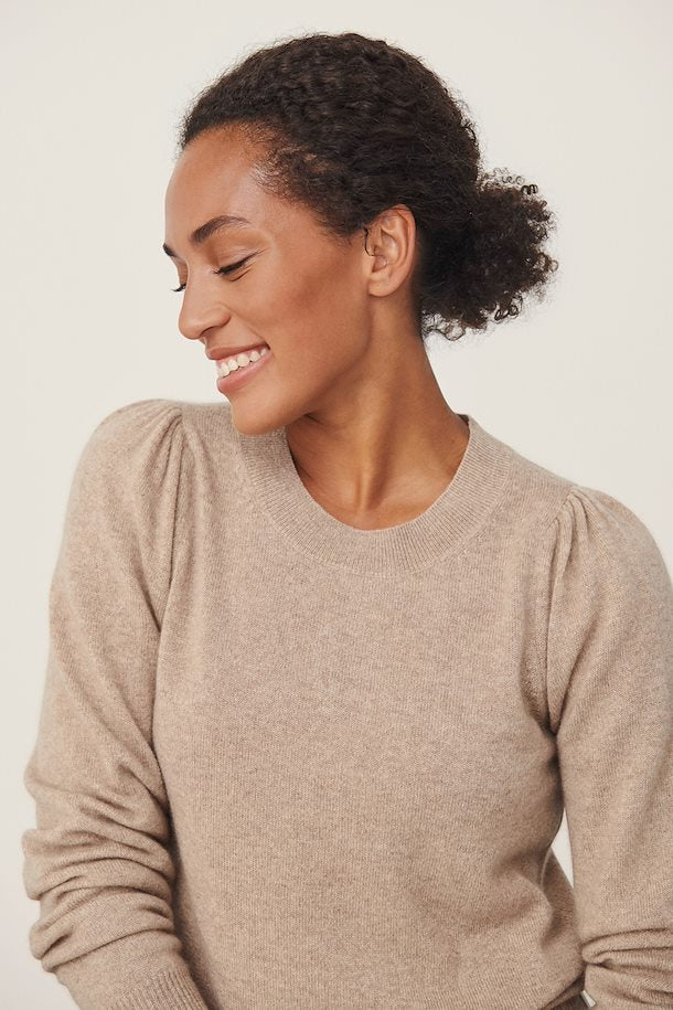 EVINA CASHMERE PULLOVER (CAMEL) - PART TWO