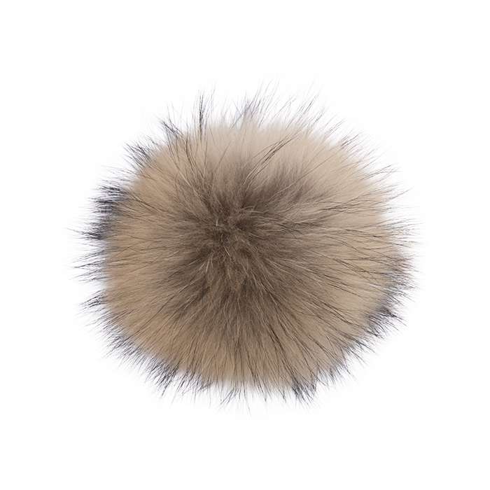 RACCOON POM LARGE (NATURAL) - LINDO F
