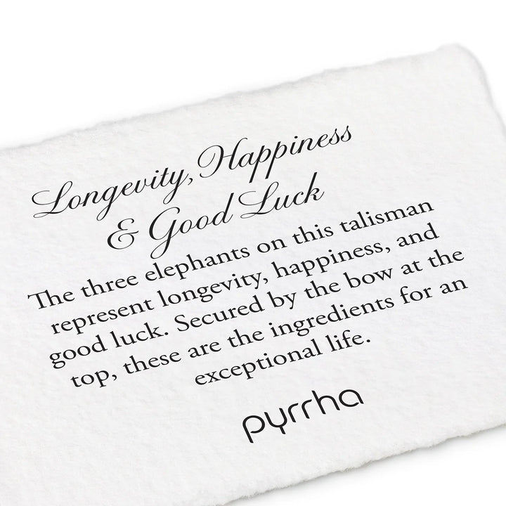 LONGEVITY, HAPPINESS & GOOD LUCK NECKLACE (30") - PYRRHA