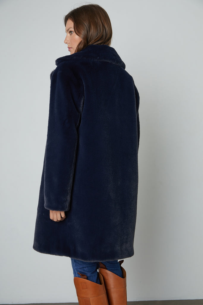 EVALYN LUX FUR COAT - VELVET