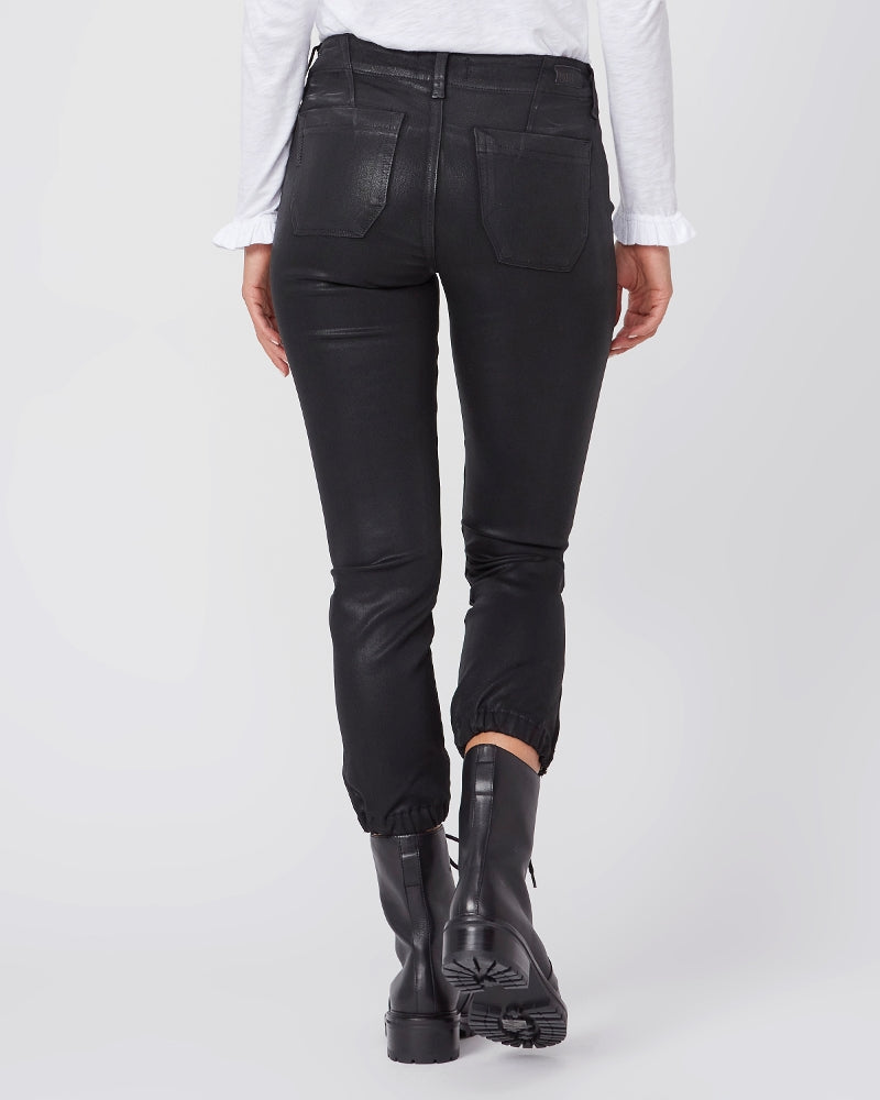 COATED MAYSLIE JOGGER (BLACK FOG) - PAIGE
