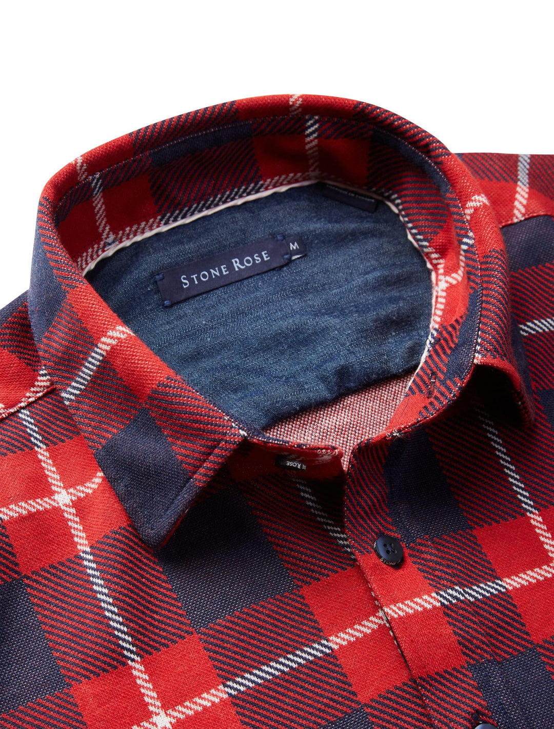 LONG SLEEVE FLANNEL CHECK SHIRT (RED) - STONE ROSE
