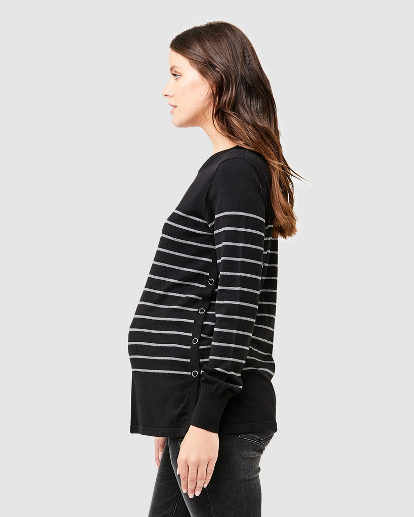 BUTTON UP NURSING SWEATER - RIPE MATERNITY