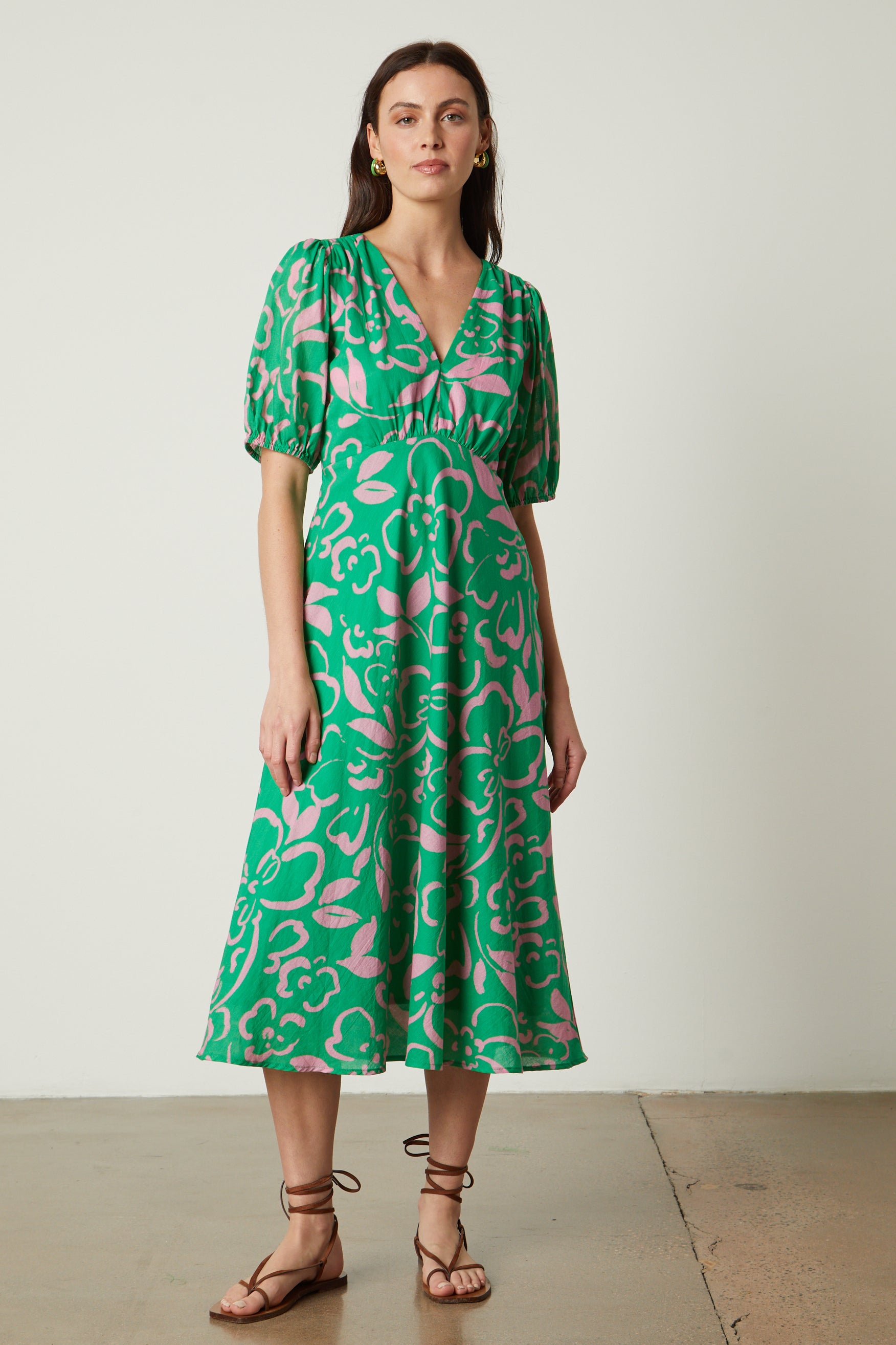 CHARLOTTE COTTON VOILE DRESS VELVET