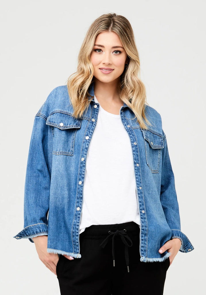 BROOK DENIM SHACKET - RIPE MATERNITY