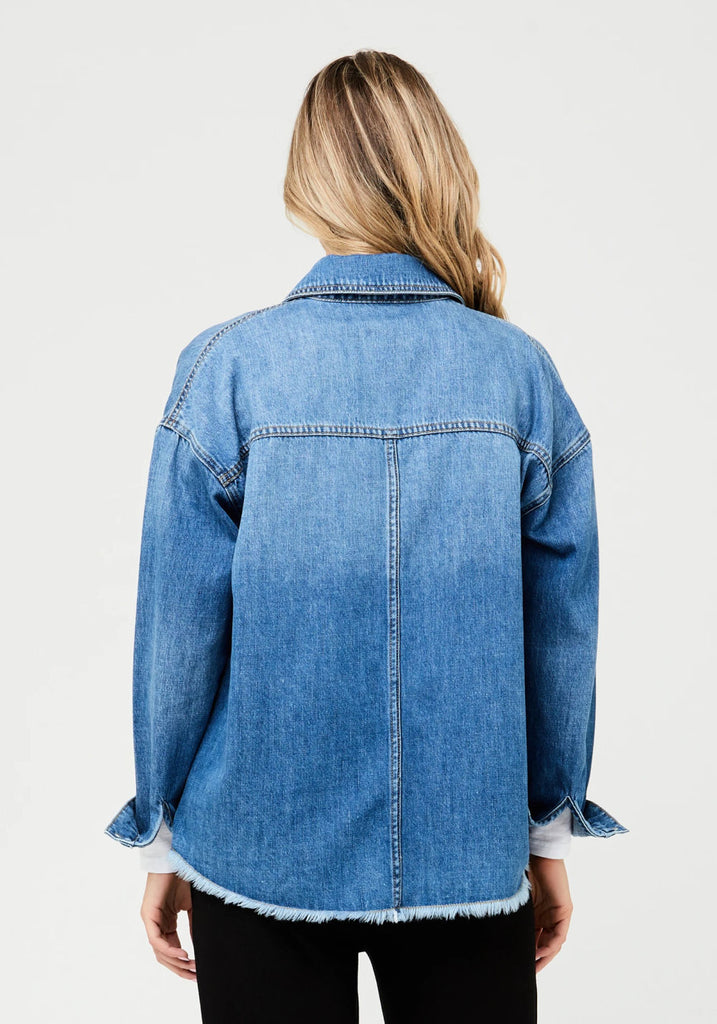 BROOK DENIM SHACKET - RIPE MATERNITY