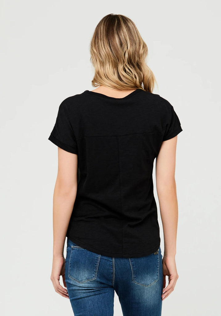 JAIDEN TEE (BLACK) - RIPE MATERNITY