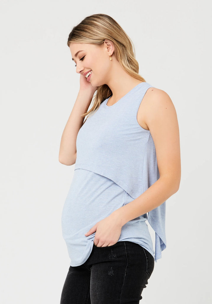 SUMMER SWING BACK NURSING TANK (SKY) - RIPE MATERNITY
