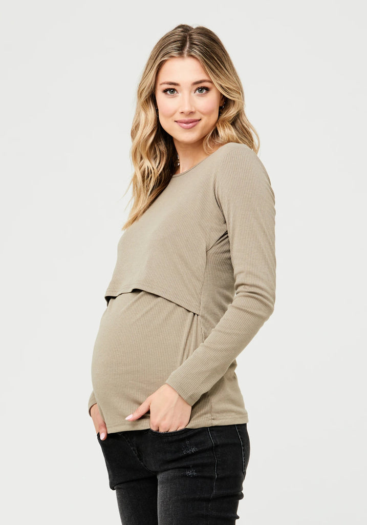 TESSA RIB NURSING TOP - RIPE MATERNITY