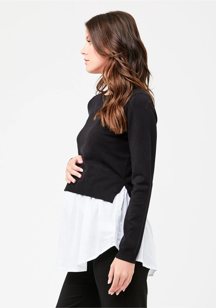 PIA NURSING TOP (BLACK) - RIPE MATERNITY