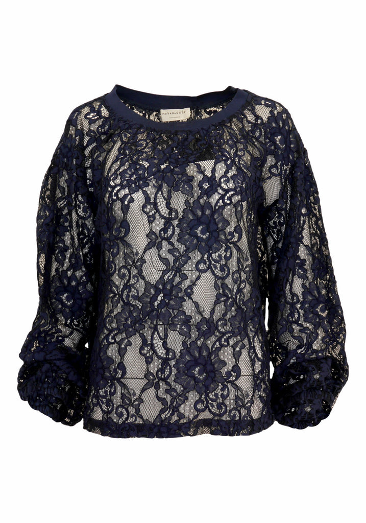NOVARA BLOUSE (NAVY/BLACK) - ROSEMUNDE