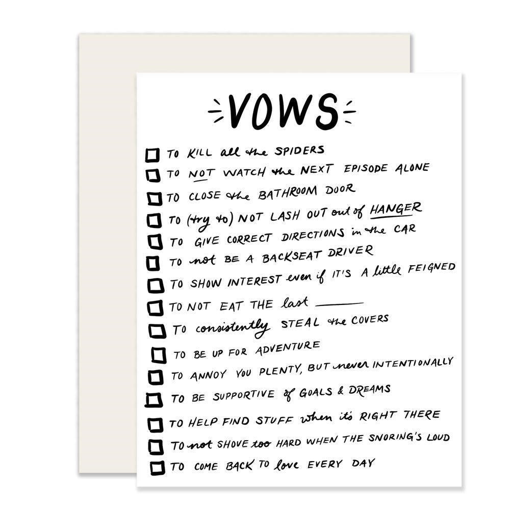 VOWS CHECK BOXES - PAPER E. CLIPS