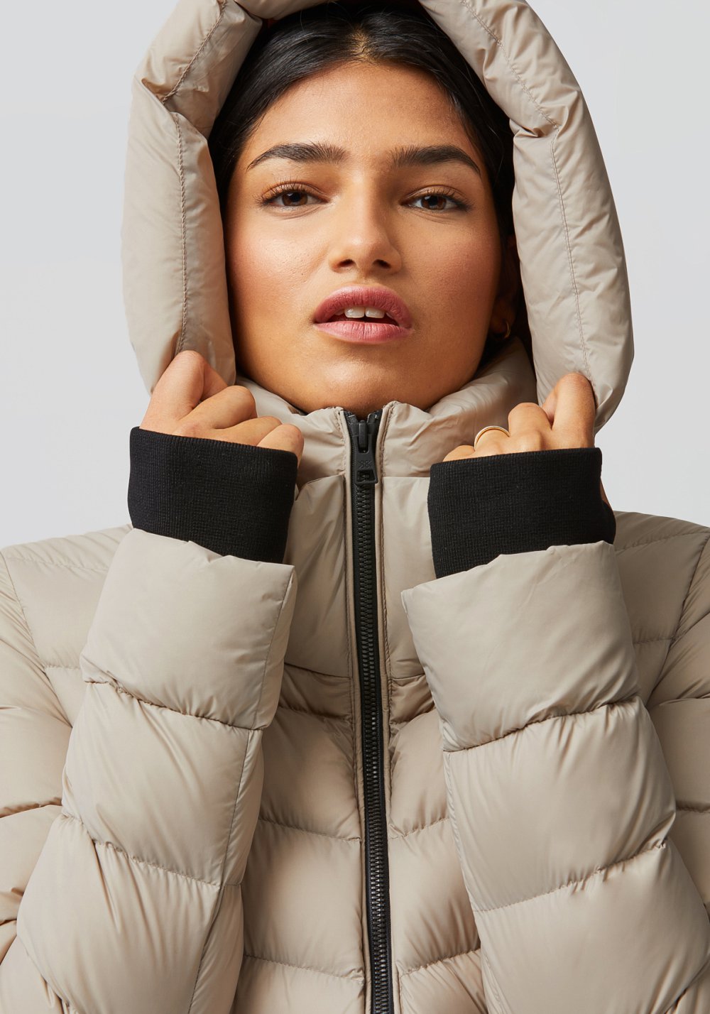 Fit and sales flare down coat