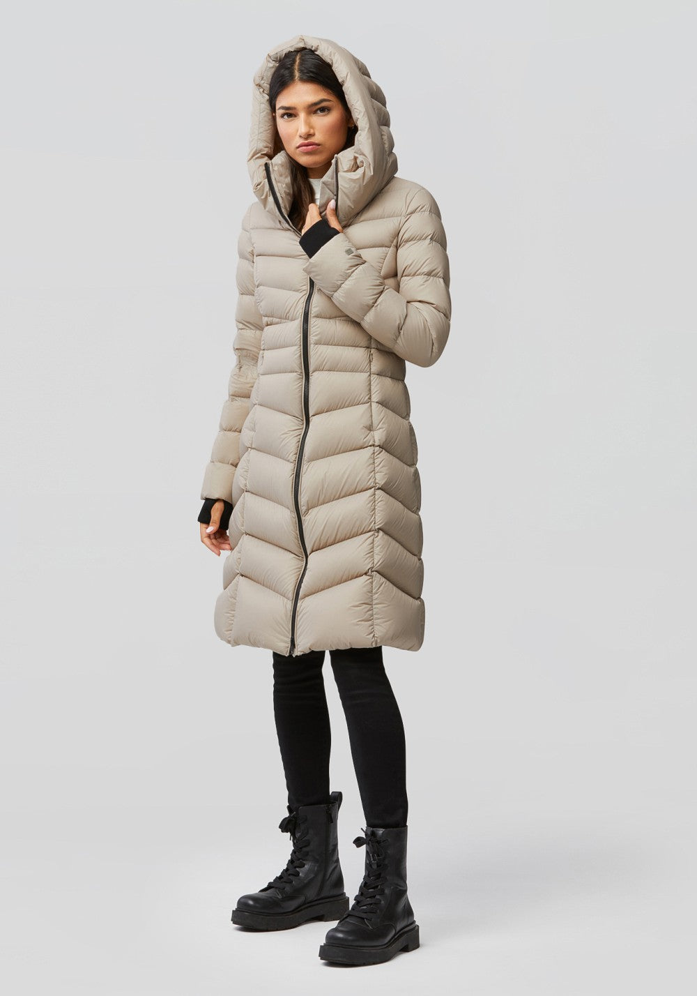 Flare puffer hotsell coat