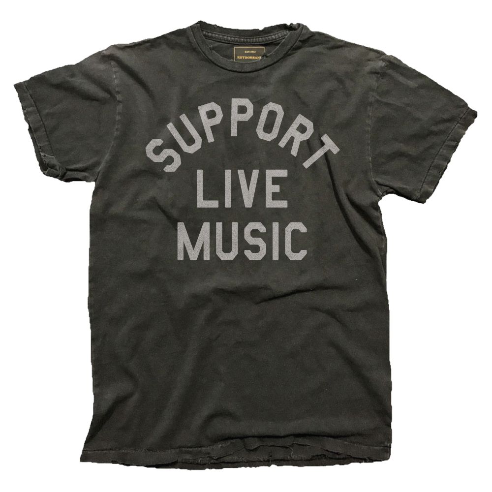"SUPPORT LIVE MUSIC" T-SHIRT - RETRO BRAND