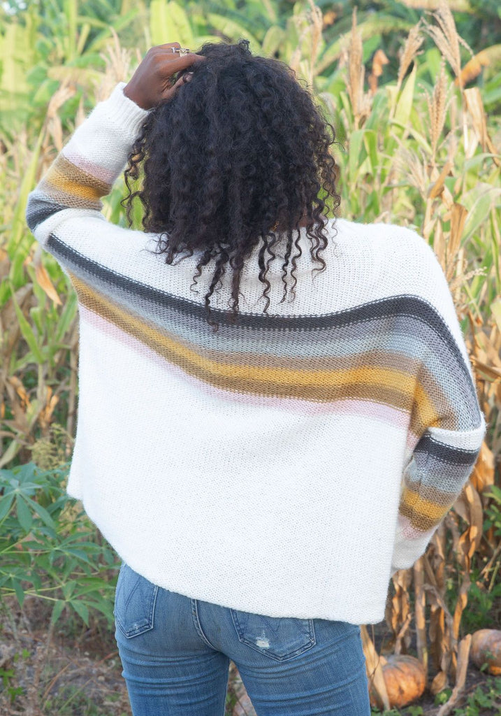 DESERT STRIPE SLOUCHY SWEATER - WOODEN SHIPS