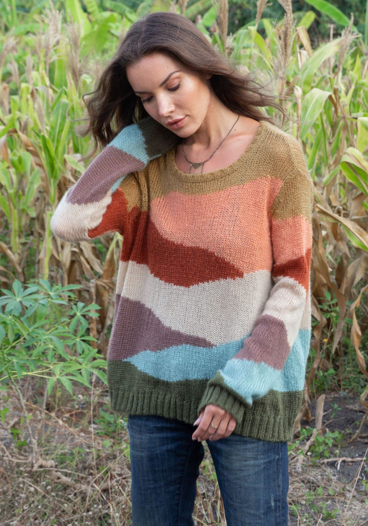 DESERTSCAPE CREW NECK SWEATER (BRONZE TORCH) - WOODEN SHIPS