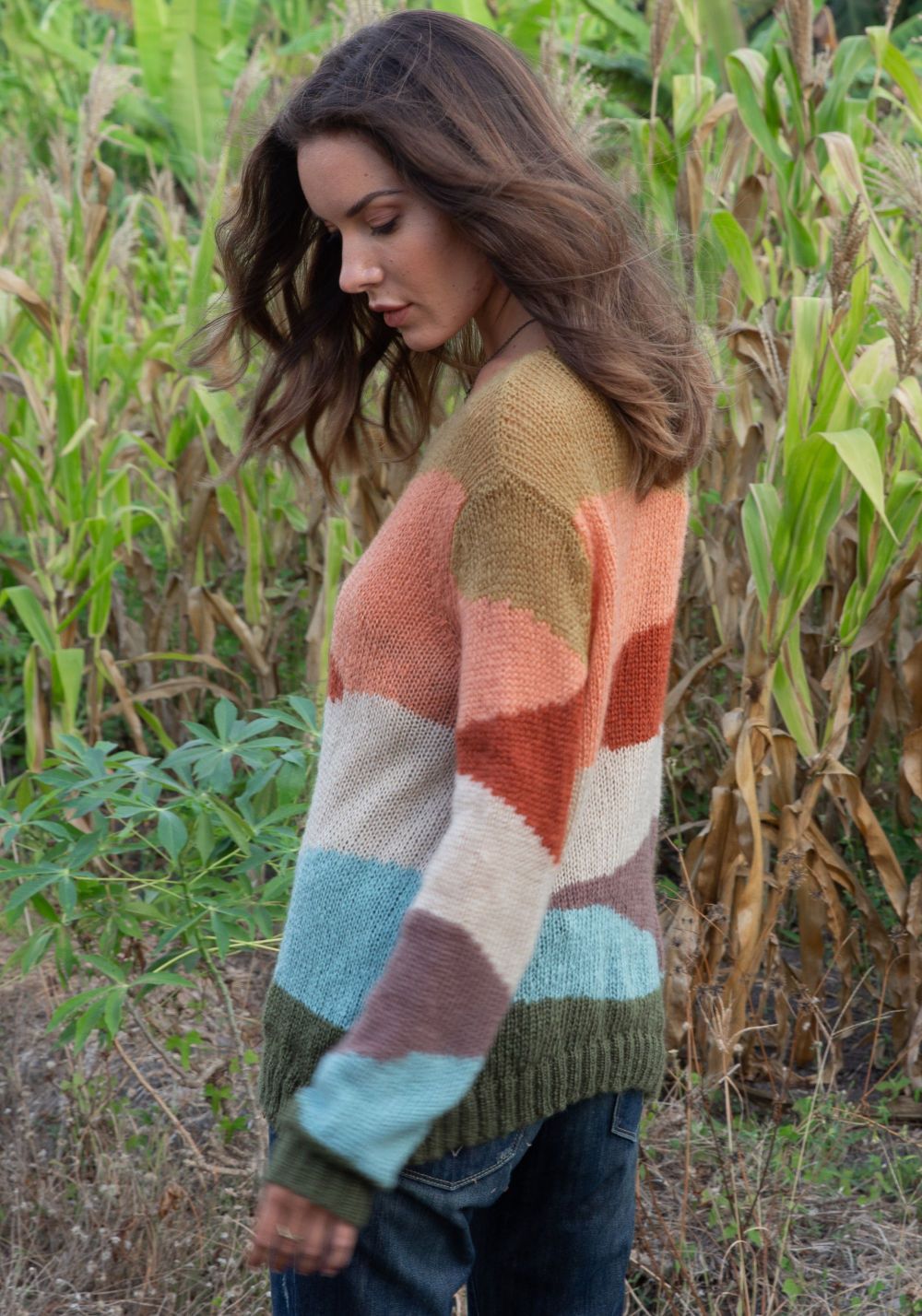 DESERTSCAPE CREW NECK SWEATER (BRONZE TORCH) - WOODEN SHIPS