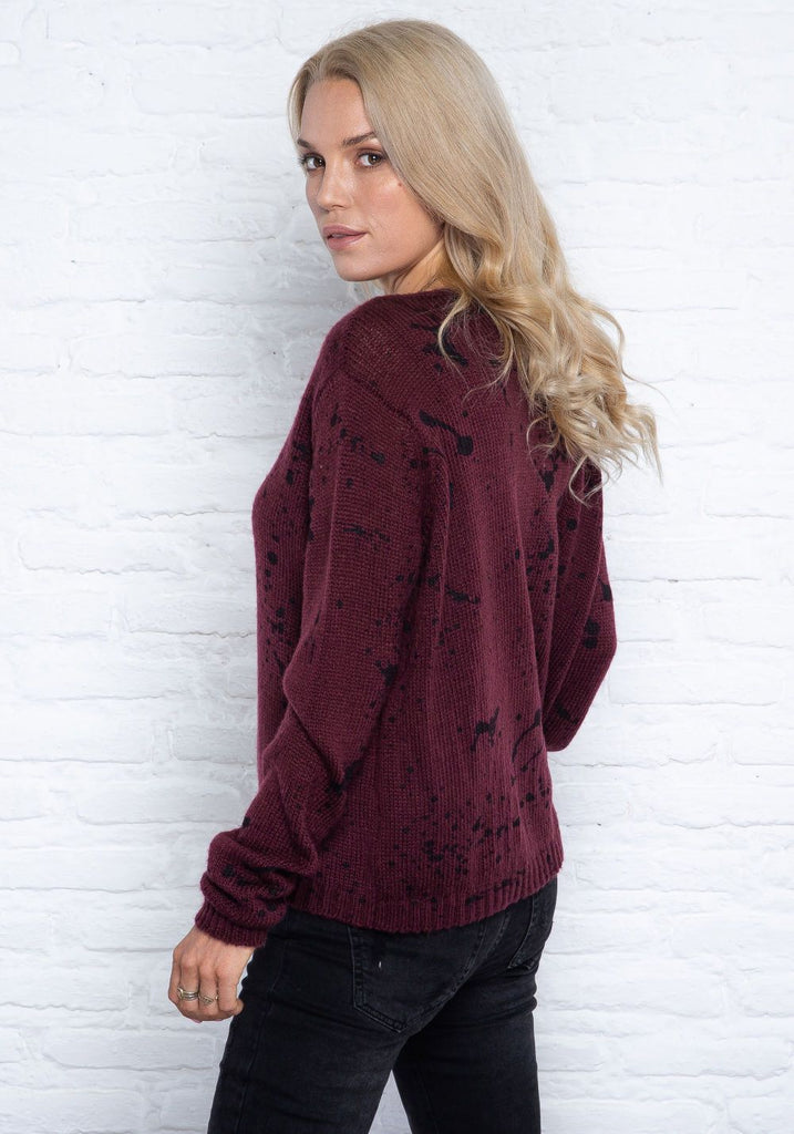 SPLATTER PRINT SLOUCHY KNIT - WOODEN SHIPS