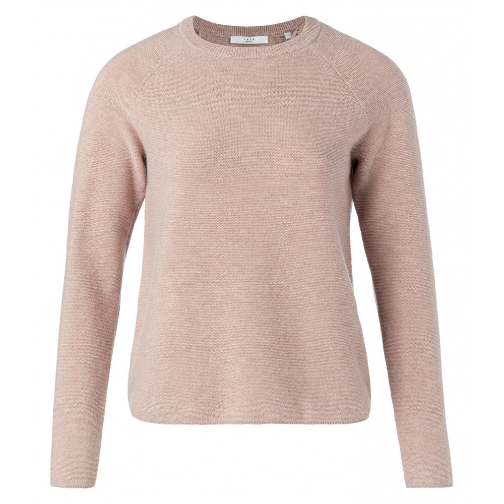 MIX RIBBED ROUND NECK SWEATER - YAYA